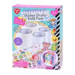 عبوة إعادة تعبئة ملصقات Playgo Stickerstudio 21 قطعة مجموعة حرف يدوية متعددة الألوان للأطفال - بلاي جرو