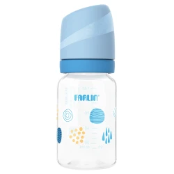 Farlin Standard Neck Baby Feeding Bottle 140ml Blue, BPA-Free, Anti-Colic