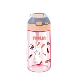 Farlin Tritan Drinking Cup 400ml with Carry Loop One Press Button Safety Lock and Hygienic Spout Shield