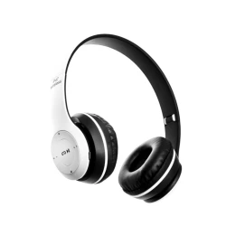 P47 Wireless Bluetooth Headphones Over Ear, Foldable Headset with Microphone white