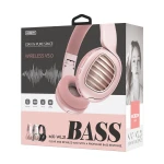 MoXoM MX-WL21 Bluetooth Headphones Wireless Over-Ear with 10-Hour Battery, pink - MoXoM