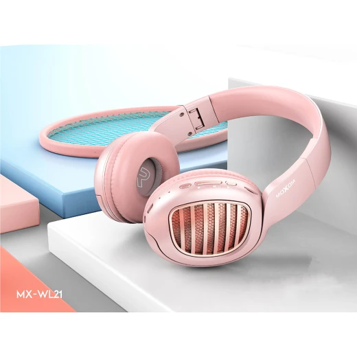 MoXoM MX-WL21 Bluetooth Headphones Wireless Over-Ear with 10-Hour Battery, pink - MoXoM - Image 2
