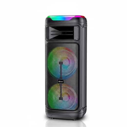 KTS-2146 مكبر صوت لاسلكي محمول مقاس 12 بوصة، مصابيح LED RGB، بلوتوث، USB، TF، AUX + ميكروفون لاسلكي لحفلات الكاريوكي KTS-2146 مكبر صوت لاسلكي محمول مقاس 12 بوصة، مصابيح LED RGB، بلوتوث، USB، TF، AUX + ميكروفون لاسلكي لحفلات الكاريوكي