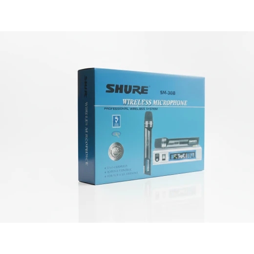 نظام ميكروفون لاسلكي احترافي ثنائي القناة Shure SM388 للكاريوكي والعروض المسرحية