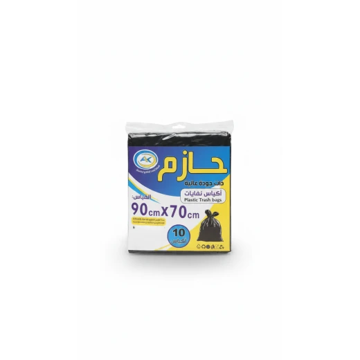 أكياس النفايات البلاستيكية من حازم 90×70 سم مصنوعة من مواد قابلة للتحلل الحيوي بسرعة، مما يجعلها صديقة للبيئة ولا تترك أي بقايا ضارة. عبوة من 10 أكياس أكياس النفايات البلاستيكية من حازم 90×70 سم مصنوعة من مواد قابلة للتحلل الحيوي بسرعة، مما يجعلها صديقة للبيئة ولا تترك أي بقايا ضارة. عبوة من 10 أكياس