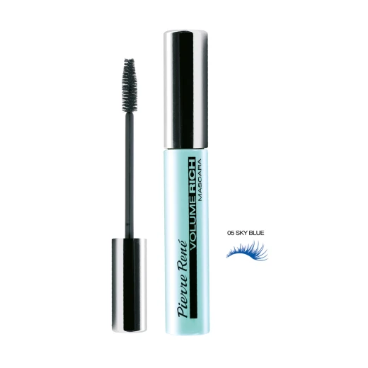 Pierre Rene Volume Rich Mascara Sky Blue 10 ml, Long-Lasting Eyelash Enhancer Pierre Rene Volume Rich Mascara Sky Blue 10 ml, Long-Lasting Eyelash Enhancer