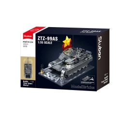 sluban ModelBricks 1/35 ZTZ-99AS Tank (Metal Coating Version) – 1079 Pieces