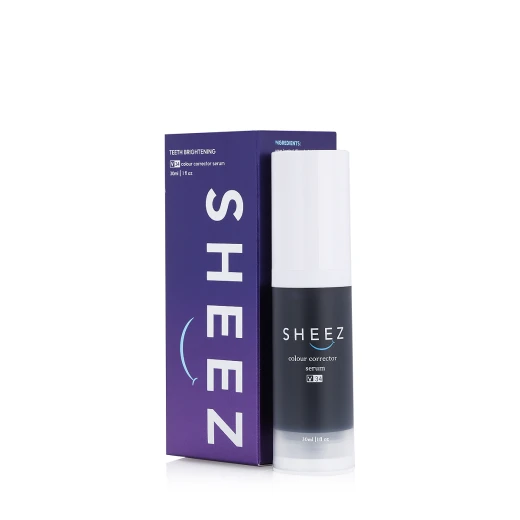 Sheez V34 Color Correcting Serum for Teeth Whitening, Instant Brightening Action, 30ml Bottle, Effective Stain Removal, Enhanced Smile, Fast Results, Daily Use