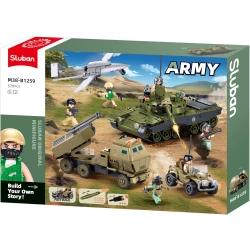 Sluban Army Operation Hunt and Kill Building Blocks Set 557 Pieces 6 Minifigures