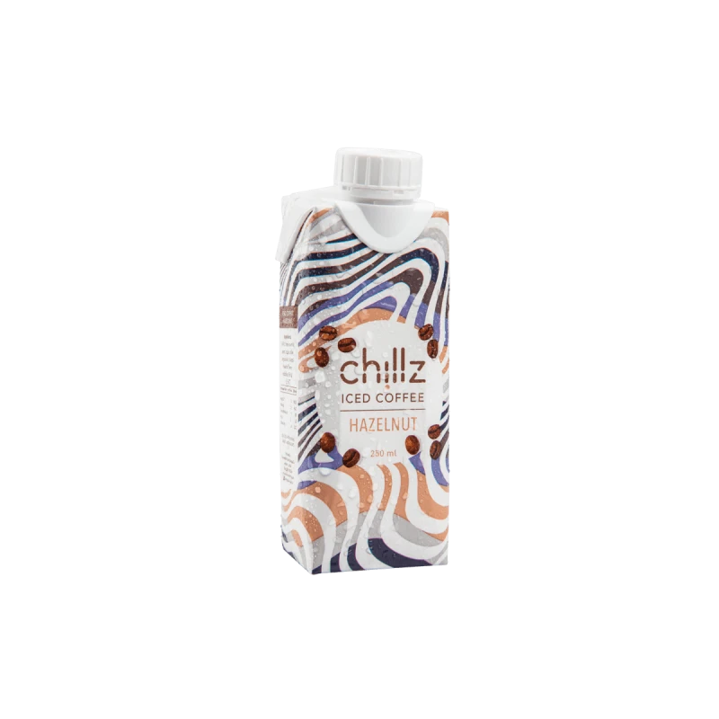 تشيلز قهوة مثلجة بنكهة البندق مشروب منعش جاهز للشرب 250 مل مثالي لتناول مشروب سريع - Chills