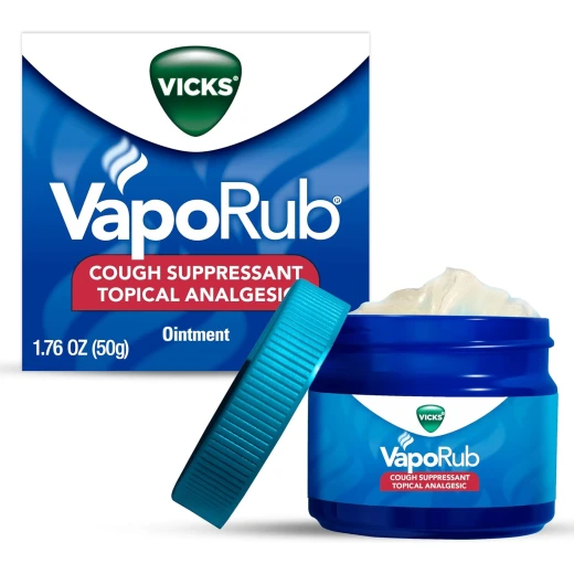 Vicks, VapoRub®, Cough Suppressant Topical Analgesic Ointment, 1.76 oz (50 g) Vicks, VapoRub®, Cough Suppressant Topical Analgesic Ointment, 1.76 oz (50 g)