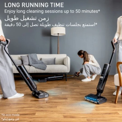 مكنسة تيفال X-Clean 7 كهربائية رطبة وجافة، تنظيف ذاتي، أسود وذهبي - Image 4