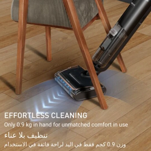 مكنسة تيفال X-Clean 7 كهربائية رطبة وجافة، تنظيف ذاتي، أسود وذهبي - Image 3