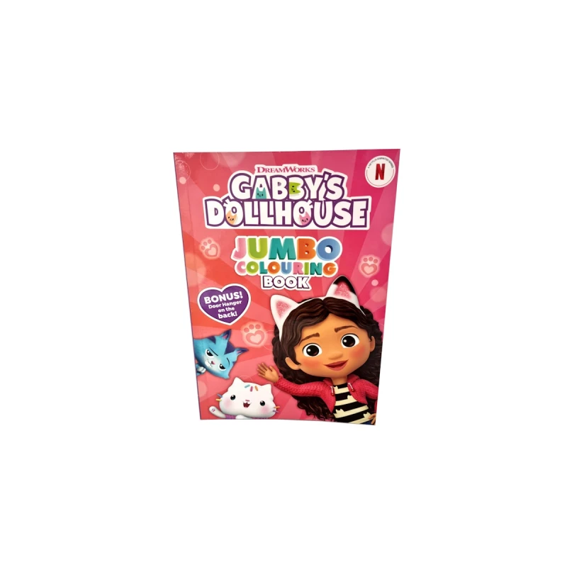 Gabby's Dollhouse Jumbo Colouring Book 80 Pages Activity Book for Kids - Gabby's Dollhouse