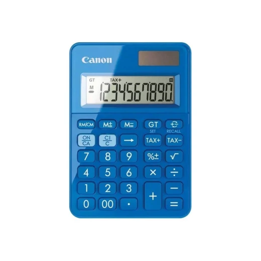 آلة حاسبة مكتبية كانون LS-100KB زرقاء 10 أرقام تعمل بالطاقة الشمسية 6992C001AA