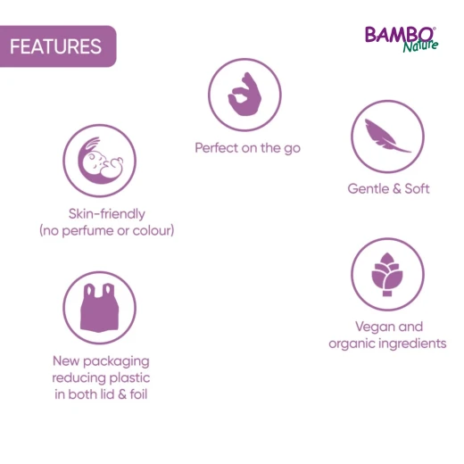 Bambo Nature Baby Wipes 3 x 80 Count Sensitive Skin Hypoallergenic - Bambo Nature - Image 3