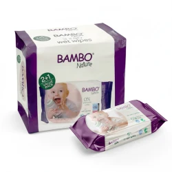 Bambo Nature Baby Wipes 3 x 80 Count Sensitive Skin Hypoallergenic