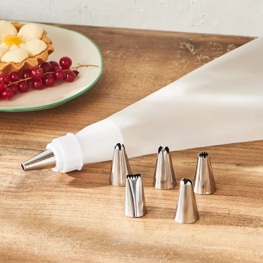 Karaca Eka 10 Piece Baking Utensil Set Black, White, Silver Kitchen Accessories - karaca - Image 3