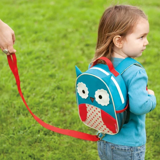 Skip Hop Zoo Let Owl Mini Backpack with Safety Rein, 12 Months to 4 Years - Image 2