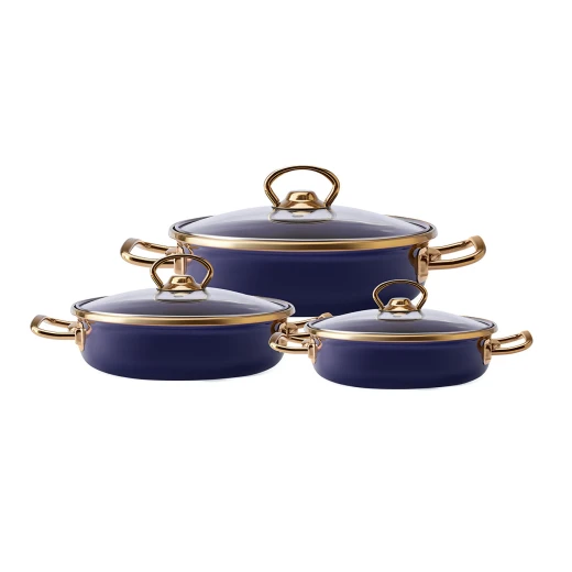 طقم صحون كاراجا بيراي 6 قطع من المينا، لاكيرت، أدوات طهي متينة طقم صحون كاراجا بيراي 6 قطع من المينا، لاكيرت، أدوات طهي متينة