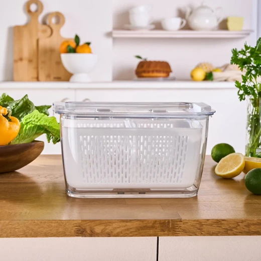 طقم حاويات تخزين الطعام من كاراجا سيتروس 4 قطع ابيض متين محكم الاغلاق خالي من مادة BPA تنظيم مثالي للمطبخ حاويات بلاستيكية مثالية للتبريد والتخزين في خزانة المؤن طقم حاويات تخزين الطعام من كاراجا سيتروس 4 قطع ابيض متين محكم الاغلاق خالي من مادة BPA تنظيم مثالي للمطبخ حاويات بلاستيكية مثالية للتبريد والتخزين في خزانة المؤن