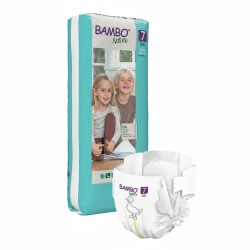 Bambo Nature Boy and Girl Diapers Size 7, 18+ kg, 40 Count, Eco-Friendly