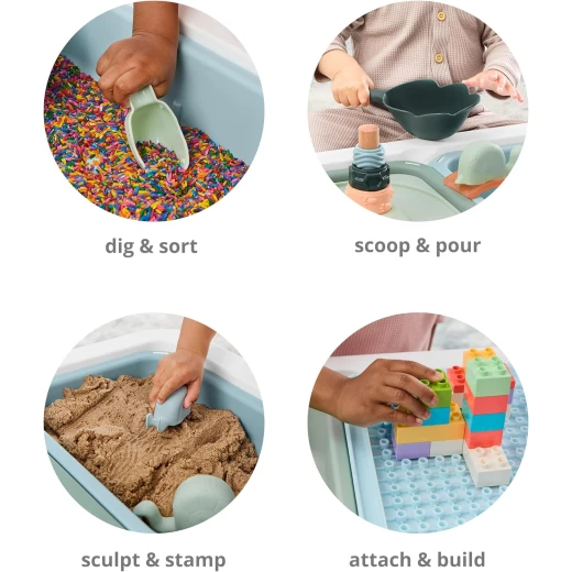 Skip Hop Discoverosity 3 in 1 Toddler Sensory Table: Multi Color, Interactive Learning Toy with Water Play, Sand Play, and Storage, Ideal for 18+ Months - Image 8