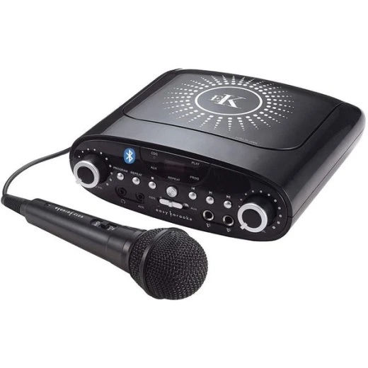 نظام كاريوكي Easy Karaoke EKG88BBT بتقنية البلوتوث أسود، يتضمن ميكروفونات، متوافق مع CDG نظام كاريوكي Easy Karaoke EKG88BBT بتقنية البلوتوث أسود، يتضمن ميكروفونات، متوافق مع CDG
