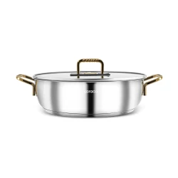 Karaca Maçka Stainless Steel Cooking Pot for Pilav/Karnıyarık 30 Cm with Durable Construction and Even Heat Distribution for Delicious Meals