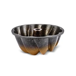 Karaca Nevera Gold Degradable Cast Cake Pan for Baking, Featuring a 26 cm Diameter and Gold Finish for Even Baking and Easy Release of Cakes, Durable Design