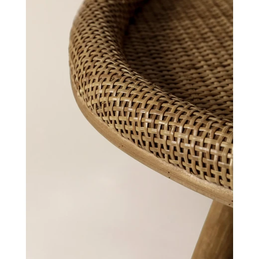 طاولة قهوة من مدام كوكو بلدا من الراتان، لون طبيعي، 73x66x39 سم - مدام كوكو - Image 4