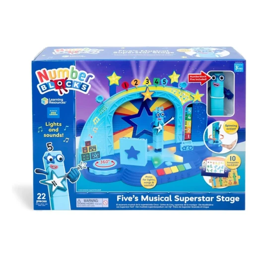 مسرح نجمة Numberblocks Five الموسيقي، لعبة تفاعلية مع موسيقى وأضواء وإكسسوارات - Image 9