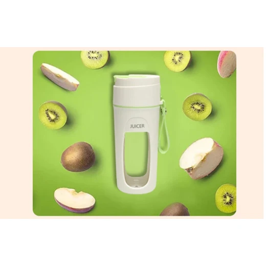 Rechargeable Electric Shaker 340ml KS-FSV8 Stainless Steel Blades Green - Ks food - Image 2
