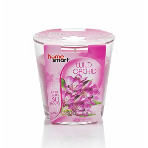 Home Smart Wild Orchid Scented Candle – 90g Glass Jar – Odor Eliminating Technology – 30-Hour Long-Lasting Burn – Elegant Exotic Floral Fragrance Home Smart Wild Orchid Scented Candle – 90g Glass Jar – Odor Eliminating Technology – 30-Hour Long-Lasting Burn – Elegant Exotic Floral Fragrance