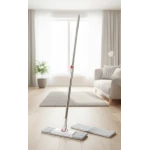 This Flat Microfiber Floor Mop Set Is Made Of Durable Plastic And Rust-resistant Stainless Steel, Providing Deep And Quick Cleaning For All Types Of Floors. Its Practical And Easy-to-use Design Makes It Ideal For Everyday Household Use