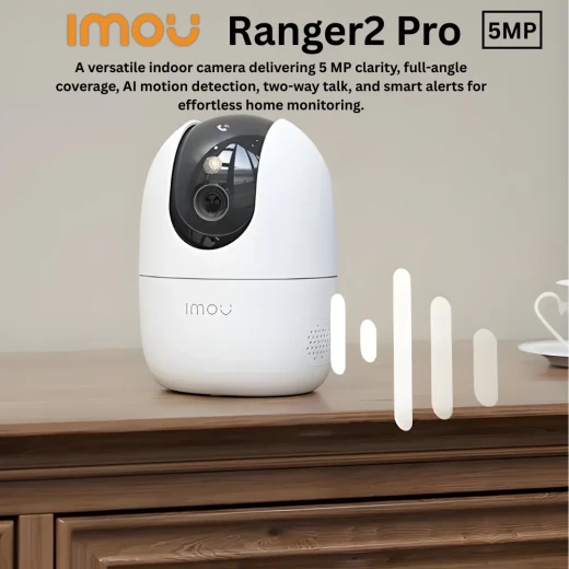 كاميرا Imou Ranger 2 Pro داخلية 5 ميجابكسل بيضاء، ميزة الإمالة والتحريك، واي فاي 2.4 جيجاهرتز - Image 14