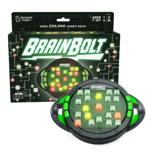 لعبة الذاكرة Brainbolt من Educational Insights: لعبة ألغاز ممتعة للأطفال! عزز المهارات المعرفية مع 2 لاعبين، لعب سريع، وساعات من المرح. للأعمار من 6 سنوات فما فوق. لعبة الذاكرة Brainbolt من Educational Insights: لعبة ألغاز ممتعة للأطفال! عزز المهارات المعرفية مع 2 لاعبين، لعب سريع، وساعات من المرح. للأعمار من 6 سنوات فما فوق.