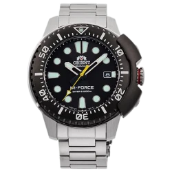 ساعة غوص أوتوماتيكية أورينت M-Force RA-AC0L01B سوداء فولاذ 45 ملم