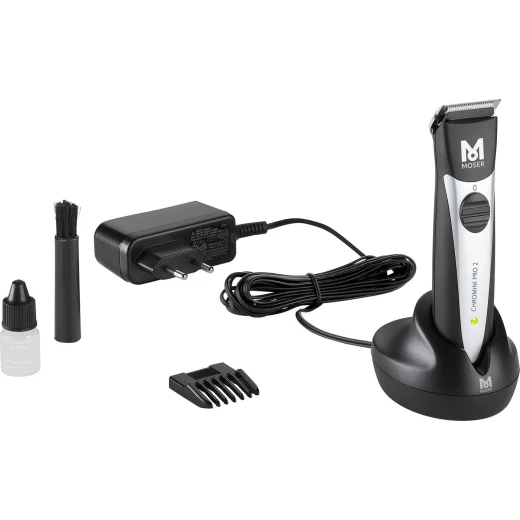 Moser Chromini Pro 2 Professional Cordless Hair Trimmer Black and Silver Moser Chromini Pro 2 Professional Cordless Hair Trimmer Black and Silver