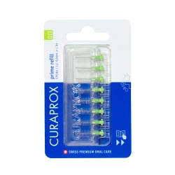 Curaprox CPS Prime Refill Lime Green Interdental Brushes, 8 Count, For Gum Health