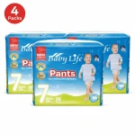 حفاضات كلوت بيبي لايف (Baby Life) مقاس 7 (+20 كجم) - عرض ميجا 4 قطع (إجمالي 104 حفاض) - مقاس كبير جداً، مرونة 360 درجة وجفاف يدوم 12 ساعة - بيبي لايف