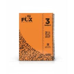 Fox Big Premium 3-Subject Spiral Notebook – Durable Cover with Motivational Quote, Made in Jordan, Perfect for School & Office A4