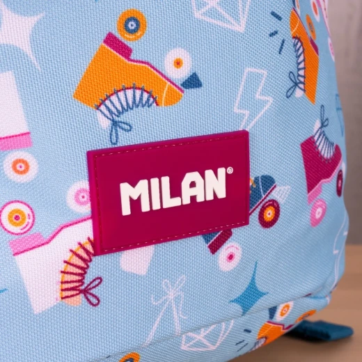 MILAN Roller 2 School Backpack 21L Black and Blue Durable Polyester for Boys - Milan - Image 7