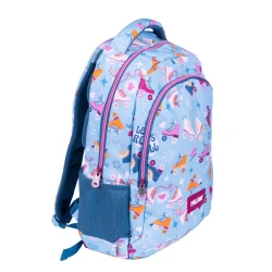 MILAN Roller 2 School Backpack 21L Black and Blue Durable Polyester for Boys