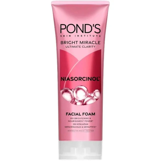 Pond's Bright Miracle Ultimate Clarity Niasorcinol Facial Foam 100g, Deep Cleansing, Radiant Skin