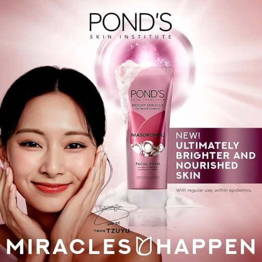 Pond's Bright Miracle Ultimate Clarity Niasorcinol Facial Foam 100g, Deep Cleansing, Radiant Skin - Pond's - Image 2