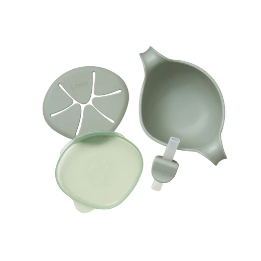 B.Box 3 in 1 Snack Dispenser Set for Babies and Toddlers Sage Color, BPA Free, Easy to Clean, Perfect for On the Go Snacking Needs - B.Box - Image 9