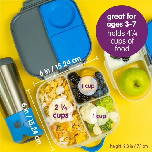 B.Box Mini Lunch Box for Kids Midnight, Leakproof Bento Box, 4¼ Cup Capacity - B.Box - Image 7