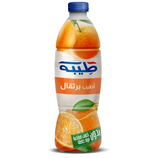 عصير طيبة برتقال 1.4 لتر، مشروب طبيعي منعش مع لب البرتقال الحقيقي عصير طيبة برتقال 1.4 لتر، مشروب طبيعي منعش مع لب البرتقال الحقيقي