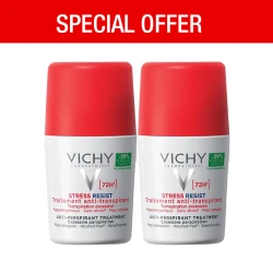 Vichy Stress Resist 72 Hour Anti Perspirant Roll On for Sensitive Skin 50ml x 2